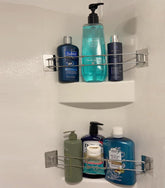 RV Shower Corner Storage Bar Stainless Steel