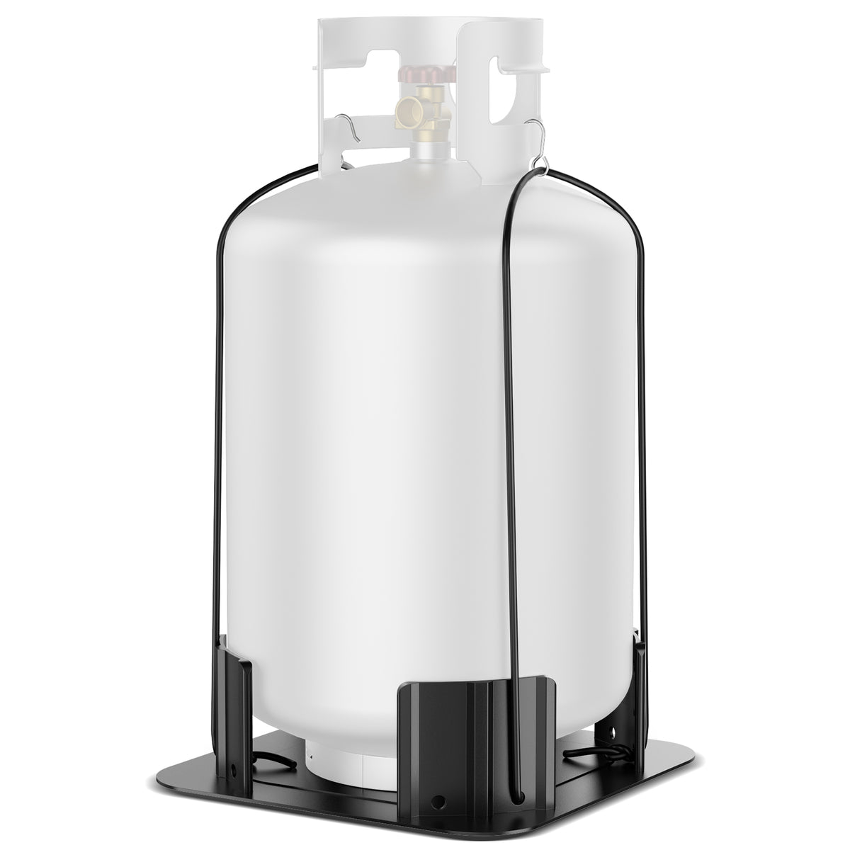 Aluminum Propane Tank Stabilizer Base Holder with Tie Down Straps