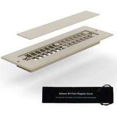 Safoner Aluminum RV Floor Register with Magnetic Cover, 2x10 Inch Camper Vent Replacement