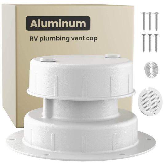 RV Plumbing Roof Vent Aluminum Cap Kit 1300