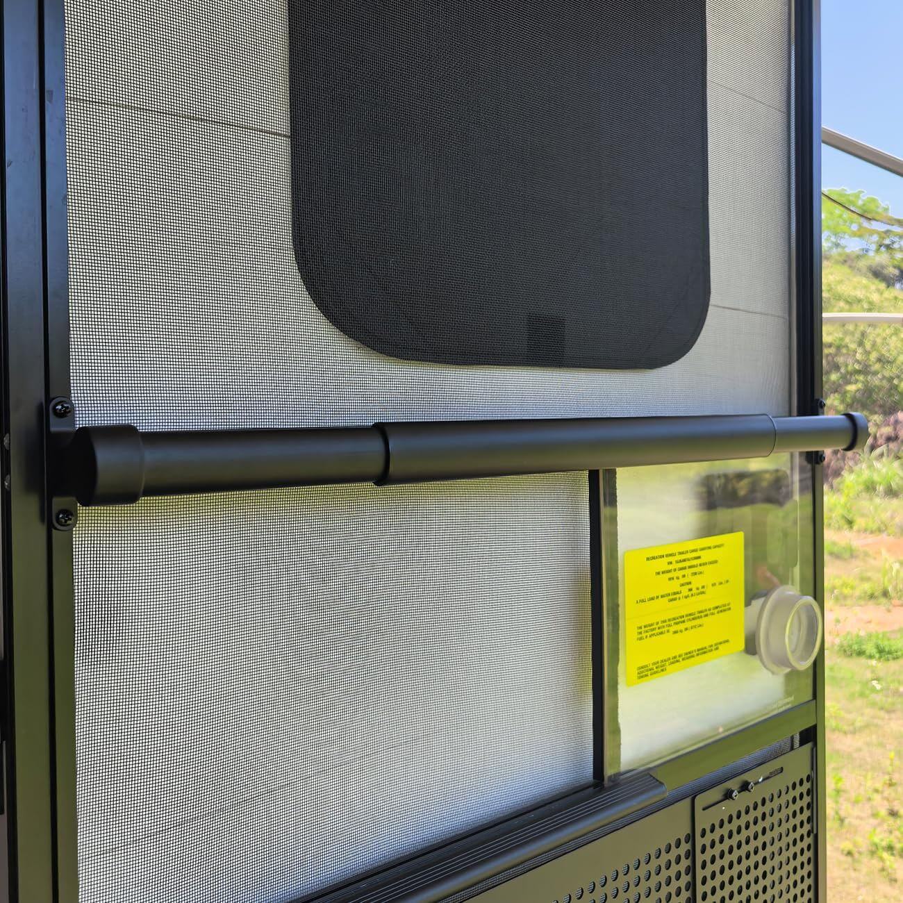 Preassembled All-Aluminum RV Screen Door Handle Cross Bar Adjustable ...