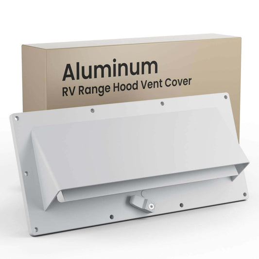RV Aluminum Stove Vent Cover | Adjustable Range Hood Exhaust with Butyl Tape 1500