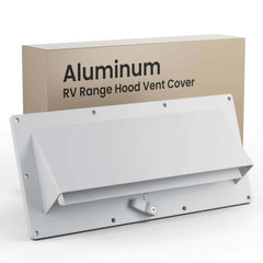 RV Aluminum Stove Vent Cover | Adjustable Range Hood Exhaust with Butyl Tape