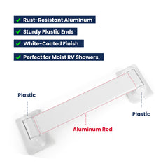RV Shower Caddy Corner Storage Rustproof Aluminum Bar
