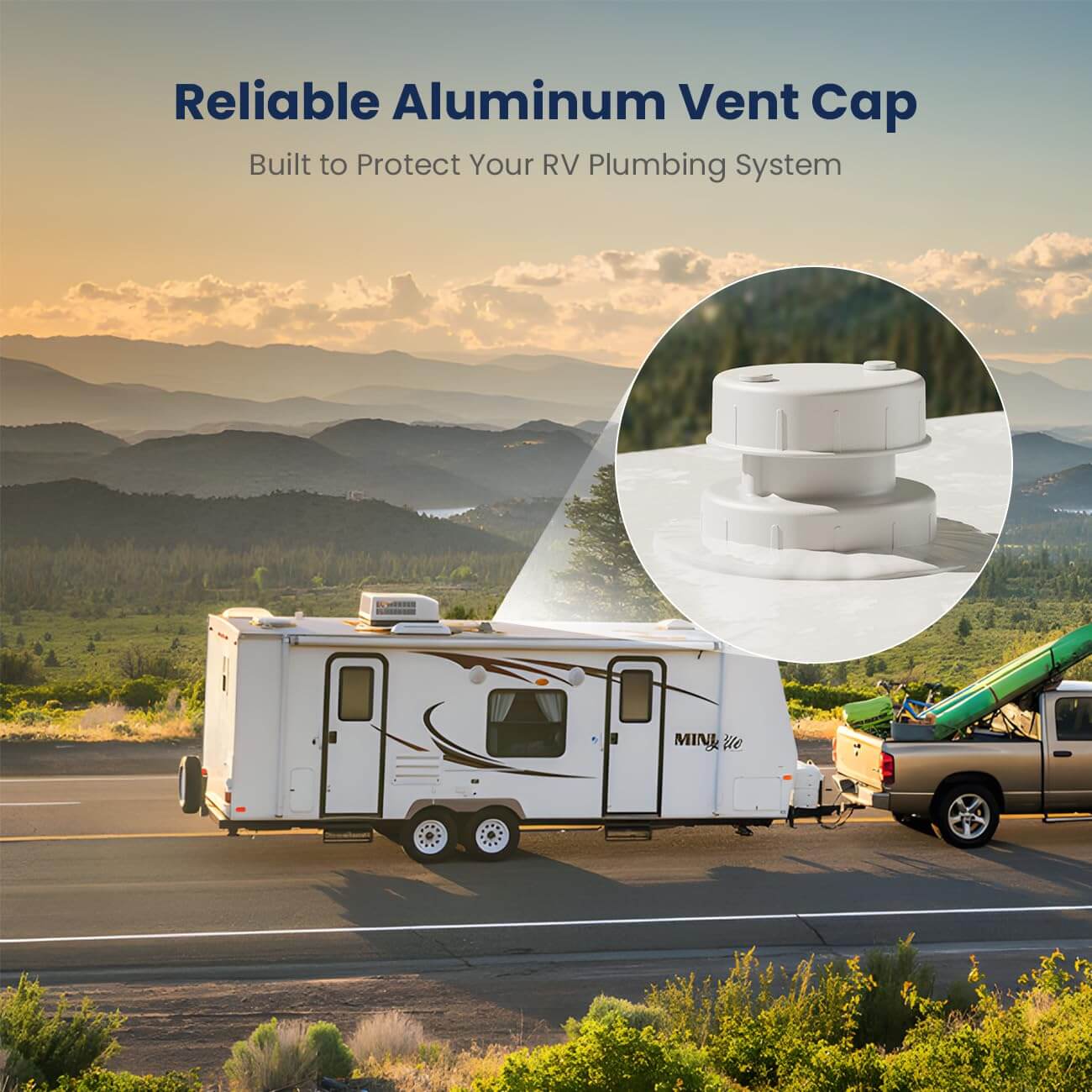 RV Plumbing Roof Vent Aluminum Cap Kit – Safoner RV Accessories