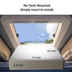 Waterproof Non-Slip RV Vent Insulator 14“x22” with Foam