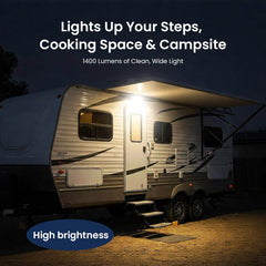 LED RV Porch Light 10-30V IP67 Waterproof Aluminum Oval Design