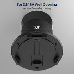 Safoner Aluminum RV Power Cord Hatch Cover 30A 50A - Large Interior Space for Plug