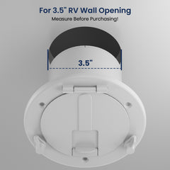 Safoner Aluminum RV Power Cord Hatch Cover 30A 50A - Large Interior Space for Plug