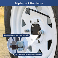 Safoner Tilt Forward RV Spare Tire Carrier Trailer Spare Tire Mount