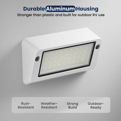 Dual Color Aluminum Waterproof RV LED Porch Light Exterior