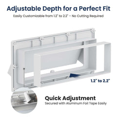 RV Aluminum Stove Vent Cover | Adjustable Range Hood Exhaust with Butyl Tape