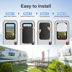 RV Door Window Shade Blackout Privacy Cover 16x25 Inch
