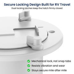 Safoner Aluminum RV Power Cord Hatch Cover 30A 50A - Large Interior Space for Plug