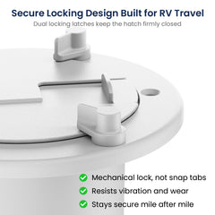 Safoner Aluminum RV Power Cord Hatch Cover 30A 50A - Large Interior Space for Plug