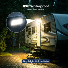 Dual Color Aluminum Waterproof RV LED Porch Light Exterior