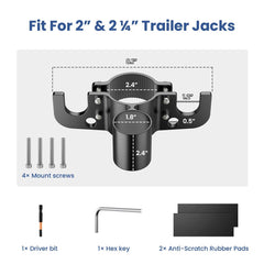 RV Towing Chain Organizer & 7-Way Plug Holder