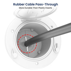 Safoner Aluminum RV Power Cord Hatch Cover 30A 50A - Large Interior Space for Plug