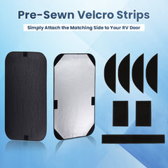 RV Door Window Shade Blackout Privacy Cover 16x25 Inch