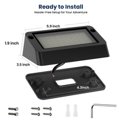 Dual Color Aluminum Waterproof RV LED Porch Light Exterior