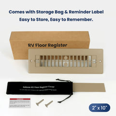 Safoner Aluminum RV Floor Register with Magnetic Cover, 2x10 Inch Camper Vent Replacement