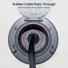 Safoner Aluminum RV Power Cord Hatch Cover 30A 50A - Large Interior Space for Plug