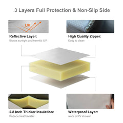 Waterproof Non-Slip RV Vent Insulator 14“x22” with Foam