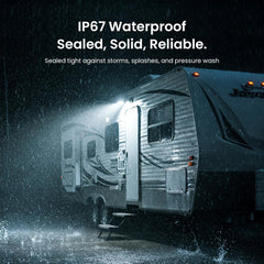 LED RV Porch Light 10-30V IP67 Waterproof Aluminum Oval Design