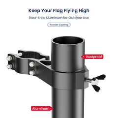 Aluminum Ladder Mount RV Flagpole Holder