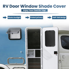 RV Door Window Shade Blackout Privacy Cover 16x25 Inch