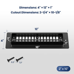 Safoner Aluminum RV Floor Register with Cover, 2x10 Inch Camper Vent Replacement