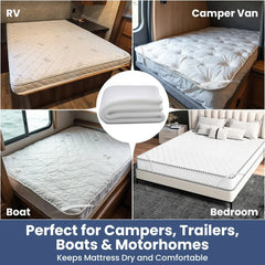 Breathable Mattress Underlay Pad for RVs and Boats Moisture Control