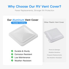 14x14 RV Roof Vent Cover Lid Aluminum Replacement