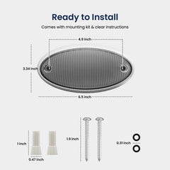 LED RV Porch Light 10-30V IP67 Waterproof Aluminum Oval Design