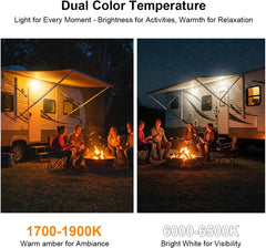 Dual Color Aluminum Waterproof RV LED Porch Light Exterior