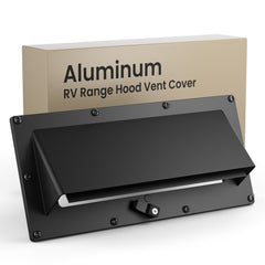 RV Aluminum Stove Vent Cover | Adjustable Range Hood Exhaust with Butyl Tape