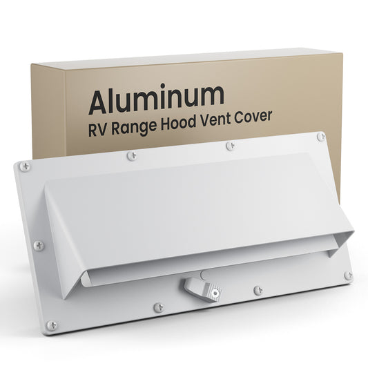 RV Aluminum Stove Vent Cover | Adjustable Range Hood Exhaust with Butyl Tape 1500