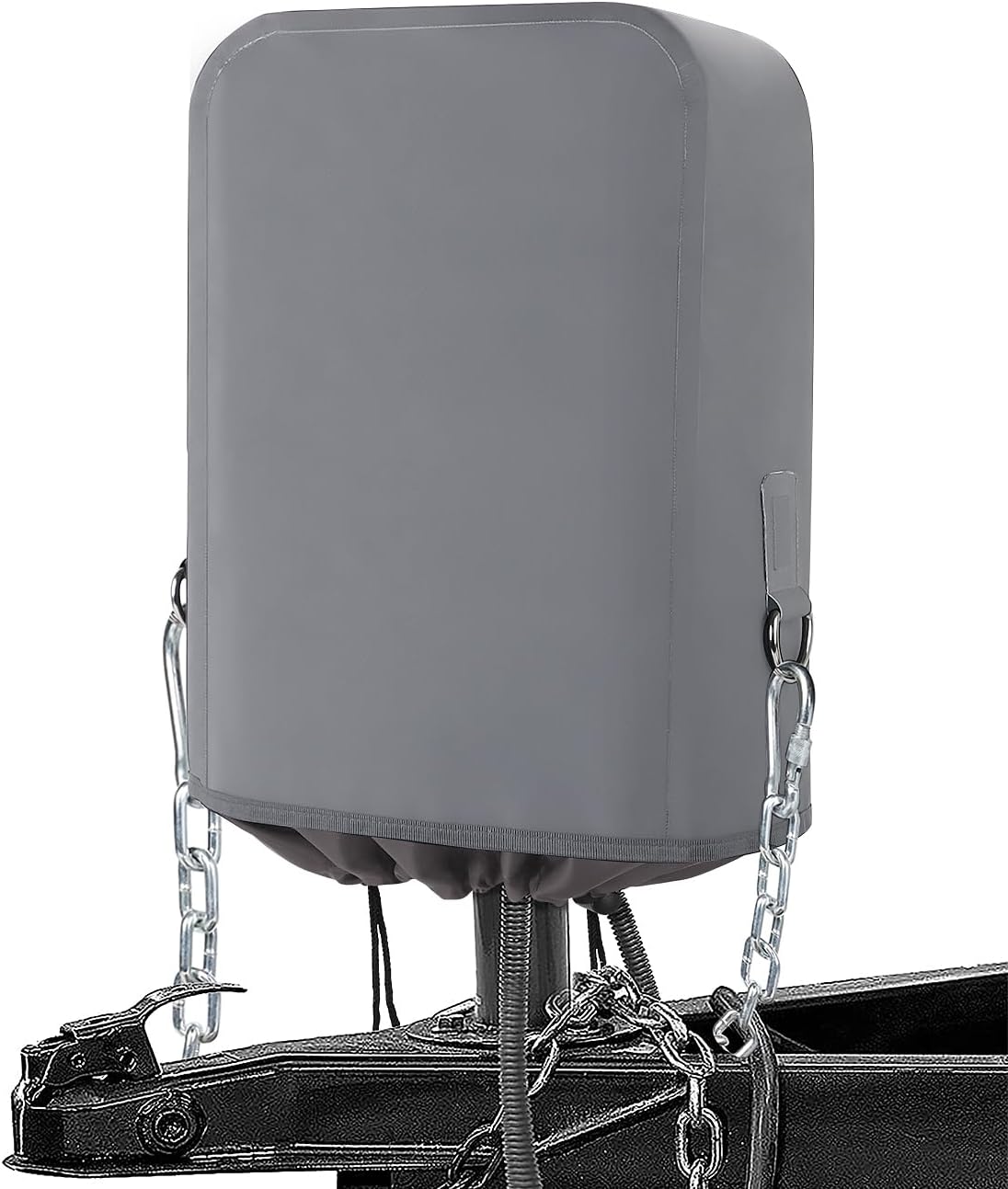 RV Electric Tongue Jack Cover Waterproof Protector with Hooks to Keep Chains