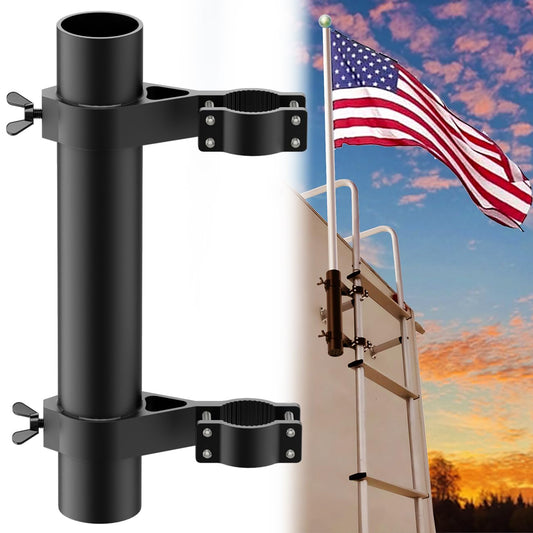 Aluminum Ladder Mount RV Flagpole Holder 1300