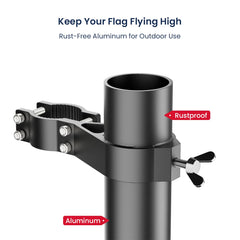 Aluminum Ladder Mount RV Flagpole Holder
