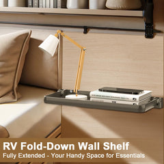 RV Folding Aluminum Wall Shelf Organization