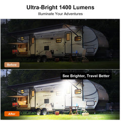 Dual Color Aluminum Waterproof RV LED Porch Light Exterior
