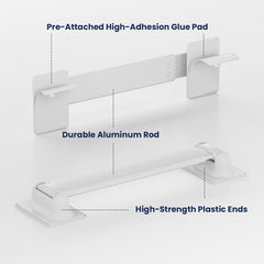 RV Shower Caddy Corner Storage Rustproof Aluminum Bar