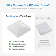 14x14 RV Roof Vent Cover Lid Aluminum Replacement