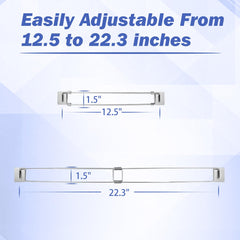 RV Refrigerator Bars Adjustable Tension Rods 12.5-22.3"- 2 Pack