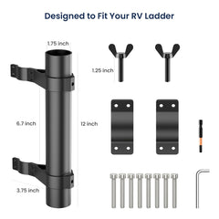 Aluminum Ladder Mount RV Flagpole Holder