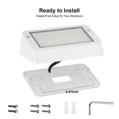 Dual Color Aluminum Waterproof RV LED Porch Light Exterior