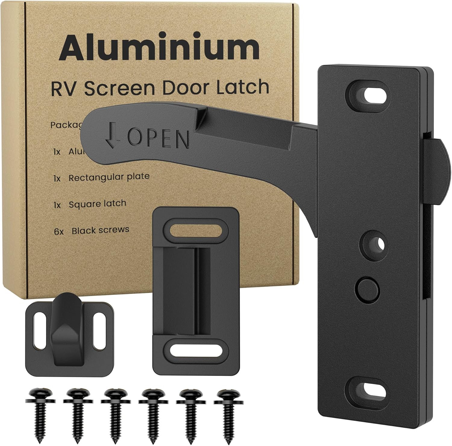 All Aluminum RV Camper Screen Door Latch Handle Kit Passenger Side ...