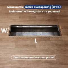 Safoner Aluminum RV Floor Register with Cover, 2x10 Inch Camper Vent Replacement